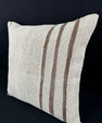 Turkish Hemp Pillow Cushion Natural Beige Brown Pillow Cushion Cover 24x24 #30369