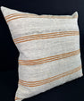 Turkish Hemp Pillow Cushion Natural Beige Rust Pillow Cushion Cover 24x24 #30340