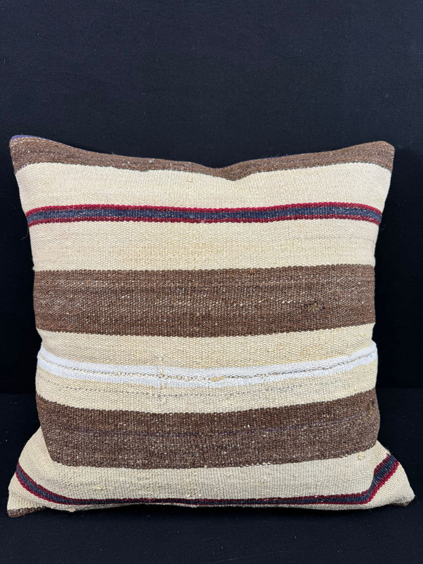 Turkish Hemp Pillow Cushion Natural Beige Brown Pillow Cushion Cover 24x24 #30430