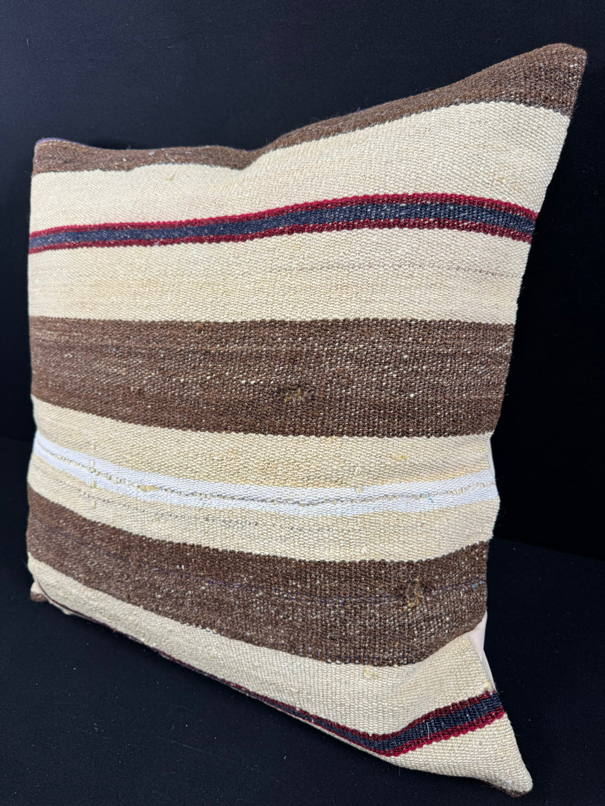 Turkish Hemp Pillow Cushion Natural Beige Brown Pillow Cushion Cover 24x24 #30430