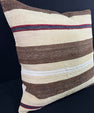 Turkish Hemp Pillow Cushion Natural Beige Brown Pillow Cushion Cover 24x24 #30430