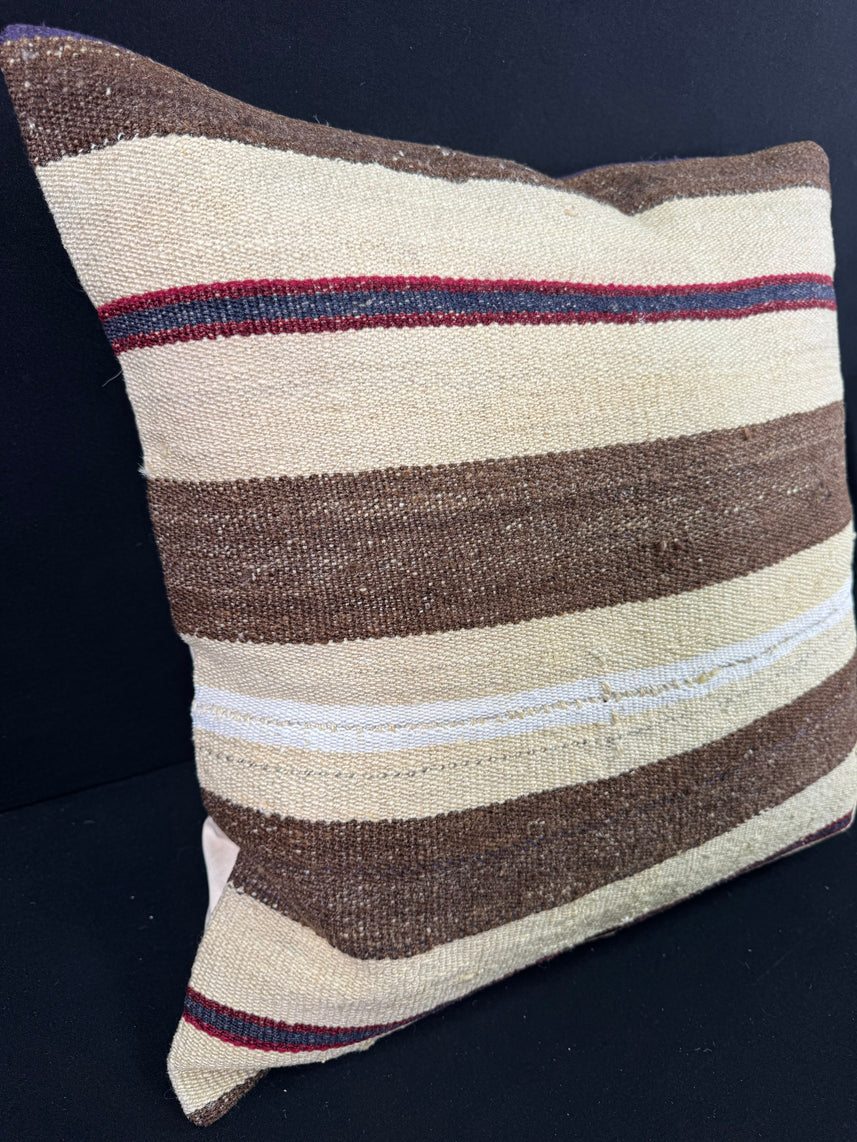 Turkish Hemp Pillow Cushion Natural Beige Brown Pillow Cushion Cover 24x24 #30430