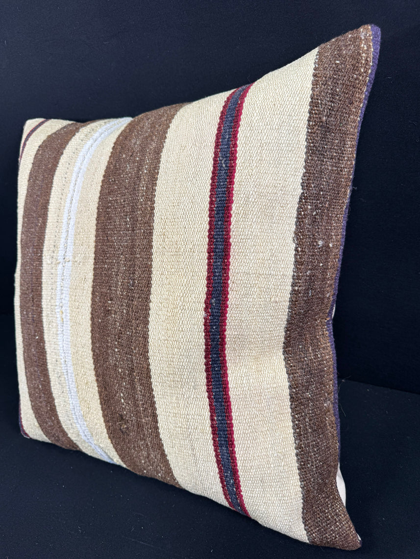 Turkish Hemp Pillow Cushion Natural Beige Brown Pillow Cushion Cover 24x24 #30430