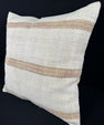 Turkish Hemp Pillow Cushion Natural Beige Rust Pillow Cushion Cover 24x24 #30348