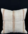 Turkish Hemp Pillow Cushion Natural Beige Rust Pillow Cushion Cover 24x24 #30348