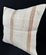 Turkish Hemp Pillow Cushion Natural Beige Rust Pillow Cushion Cover 24x24 #30348