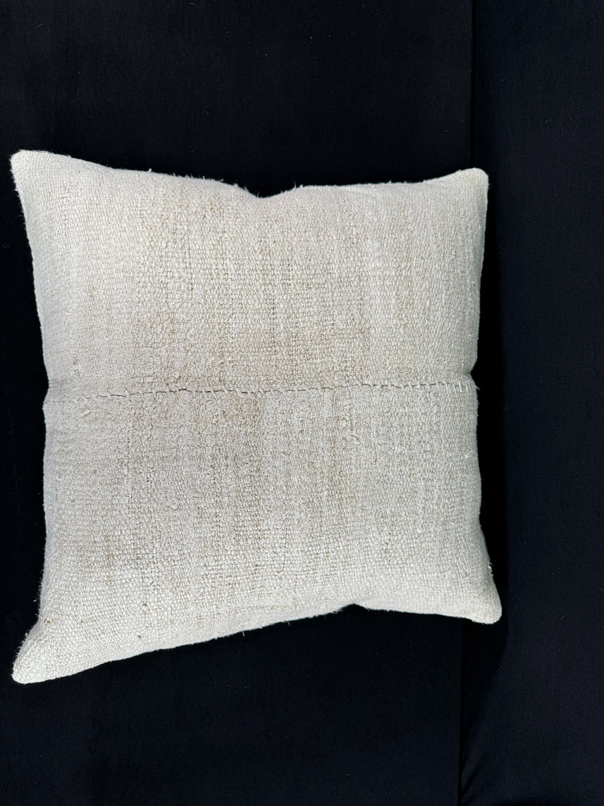 Turkish Hemp Pillow Cushion Natural Beige Pillow Cushion Cover 24x24 #30372