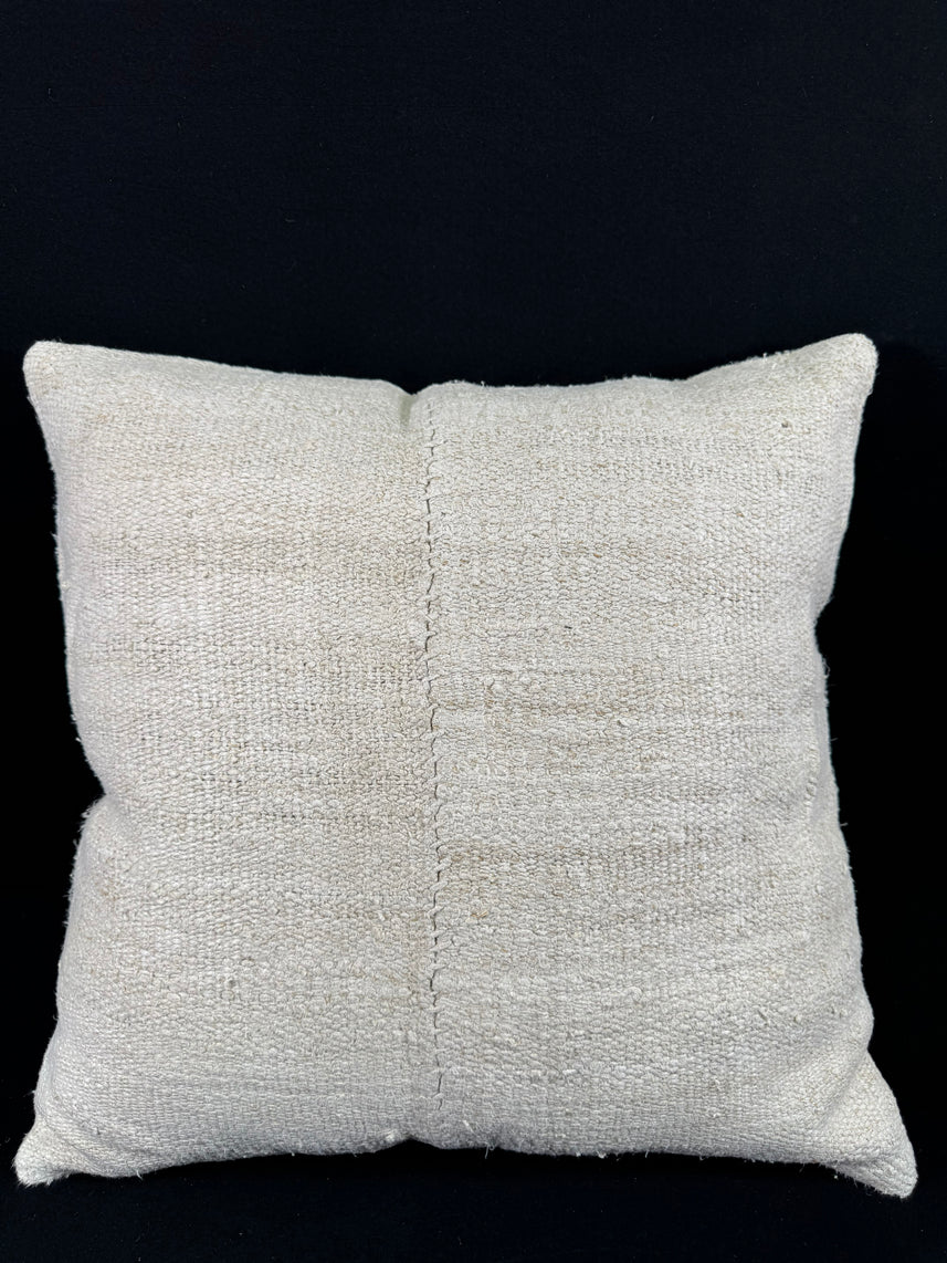 Turkish Hemp Pillow Cushion Natural Beige Pillow Cushion Cover 24x24 #30372