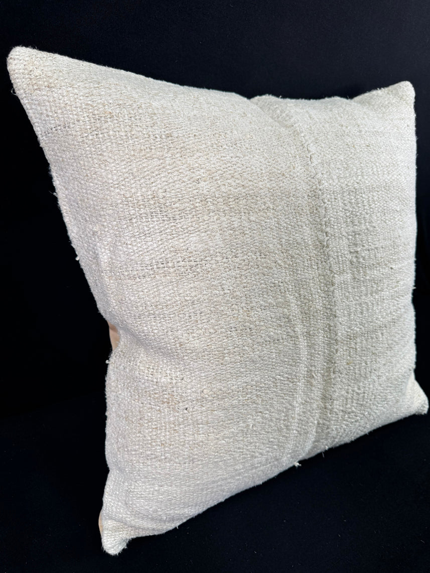Turkish Hemp Pillow Cushion Natural Beige Pillow Cushion Cover 24x24 #30372