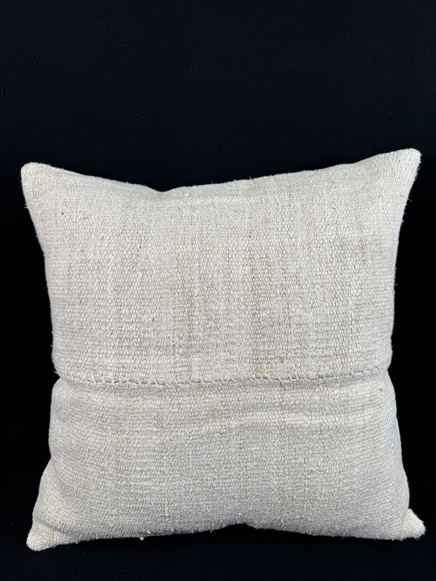 Turkish Hemp Pillow Cushion Natural Beige Pillow Cushion Cover 24x24 #30372