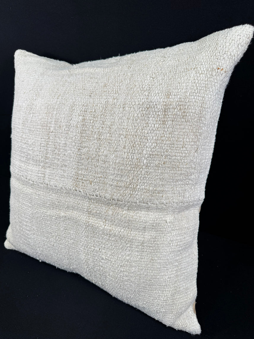 Turkish Hemp Pillow Cushion Natural Beige Pillow Cushion Cover 24x24 #30372