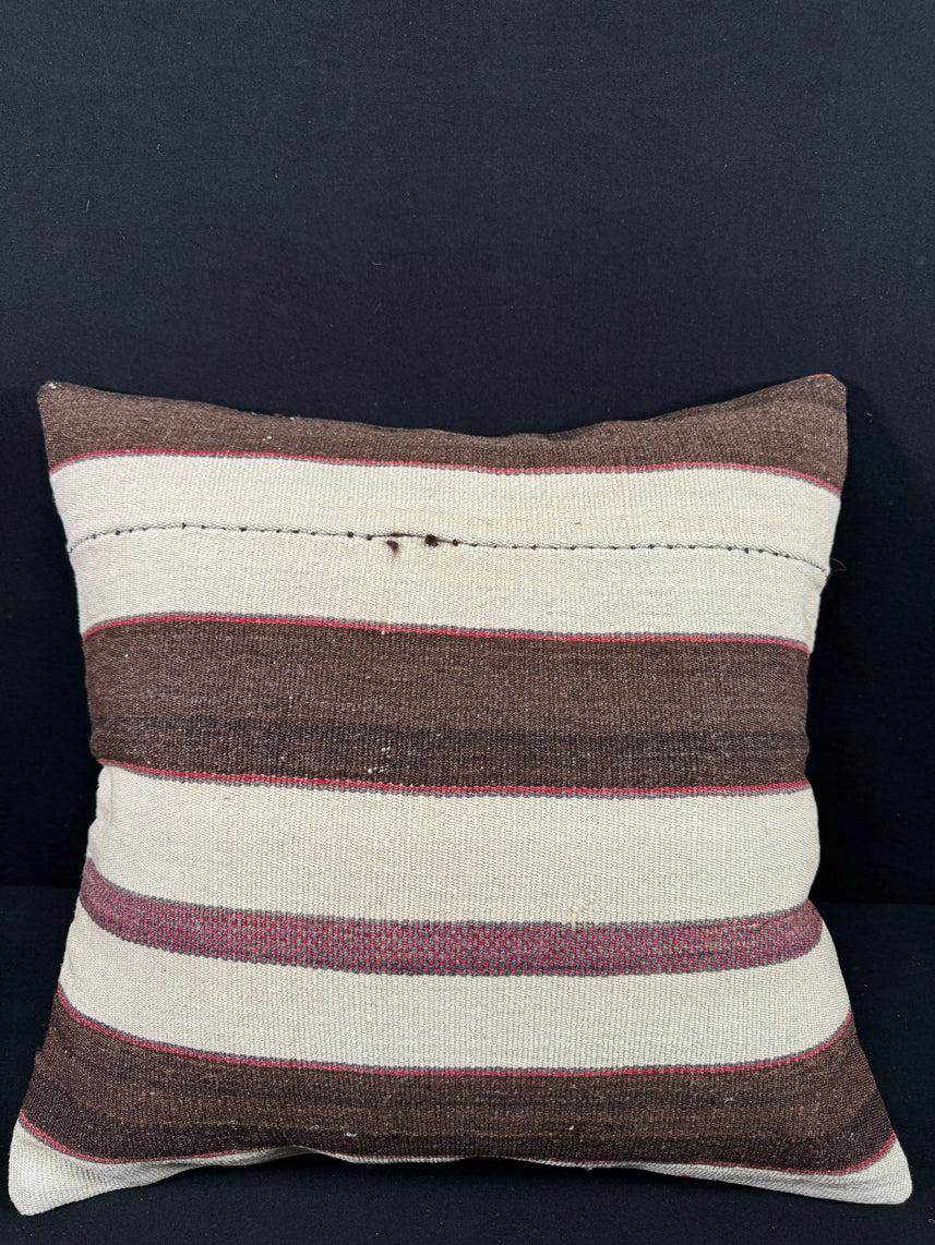 Turkish Hemp Pillow Cushion Natural Beige Brown Pillow Cushion Cover 24x24 #30384