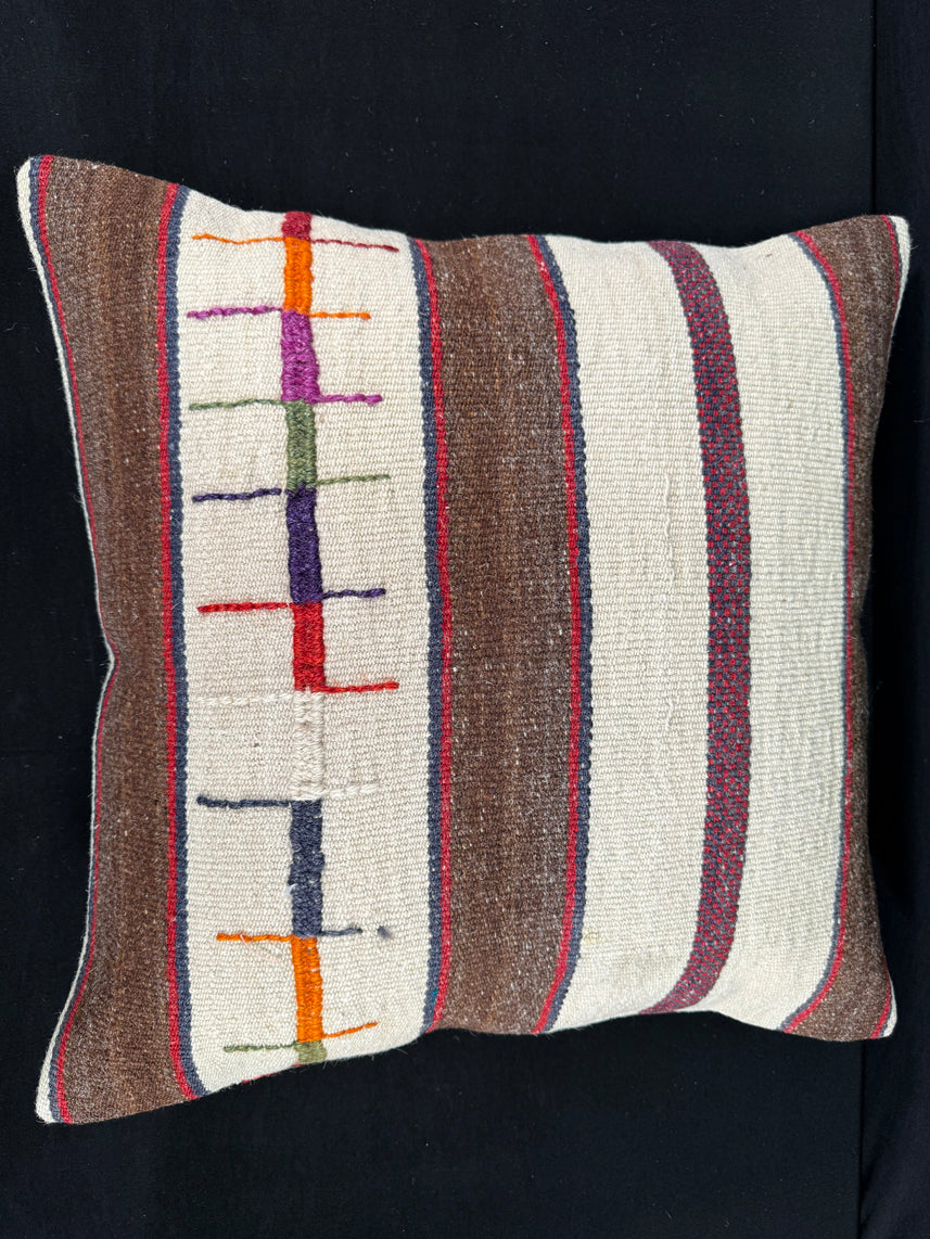Turkish Hemp Pillow Cushion Natural Beige Brown Pillow Cushion Cover 24x24 #30383