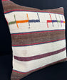 Turkish Hemp Pillow Cushion Natural Beige Brown Pillow Cushion Cover 24x24 #30383