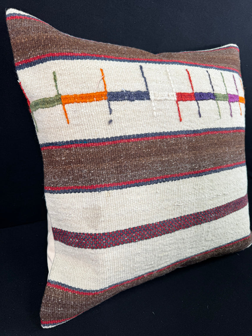 Turkish Hemp Pillow Cushion Natural Beige Brown Pillow Cushion Cover 24x24 #30383