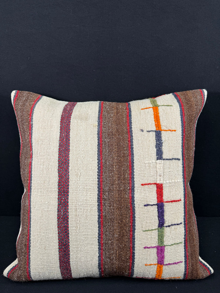 Turkish Hemp Pillow Cushion Natural Beige Brown Pillow Cushion Cover 24x24 #30383