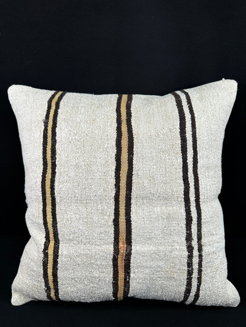 Turkish Hemp Pillow Cushion Natural Beige Brown Pillow Cushion Cover 24x24 #30398