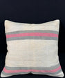 Turkish Hemp Pillow Cushion Natural Beige Pink Pillow Cushion Cover 24x24 #30378