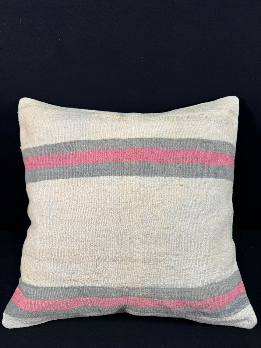 Turkish Hemp Pillow Cushion Natural Beige Pink Pillow Cushion Cover 24x24 #30378