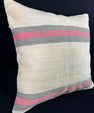Turkish Hemp Pillow Cushion Natural Beige Pink Pillow Cushion Cover 24x24 #30378