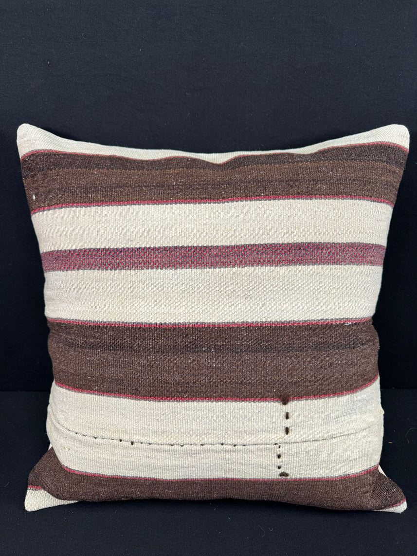 Turkish Hemp Pillow Cushion Natural Beige Brown Pillow Cushion Cover 24x24 #30394