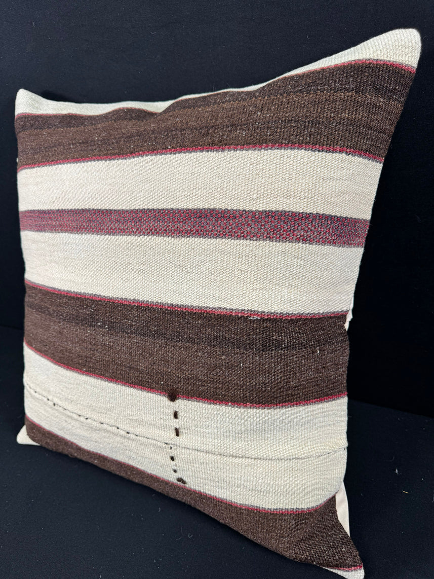 Turkish Hemp Pillow Cushion Natural Beige Brown Pillow Cushion Cover 24x24 #30394