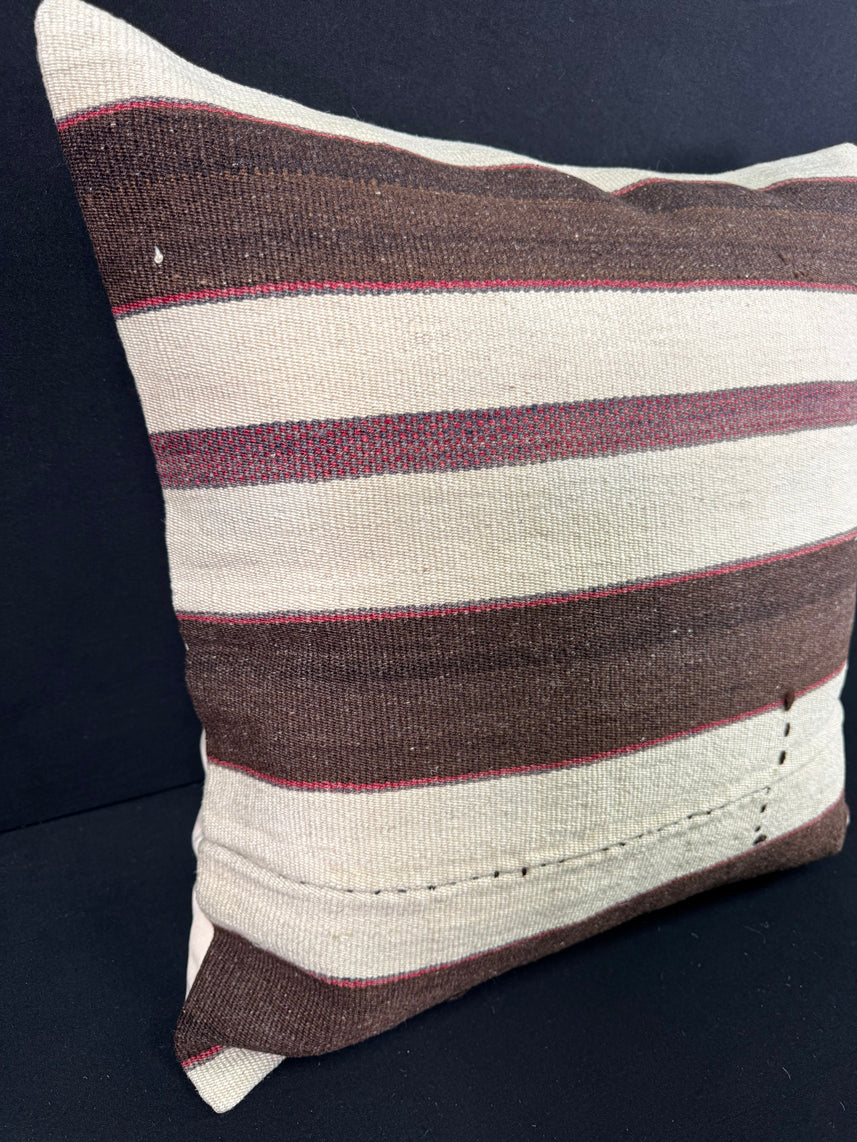 Turkish Hemp Pillow Cushion Natural Beige Brown Pillow Cushion Cover 24x24 #30394