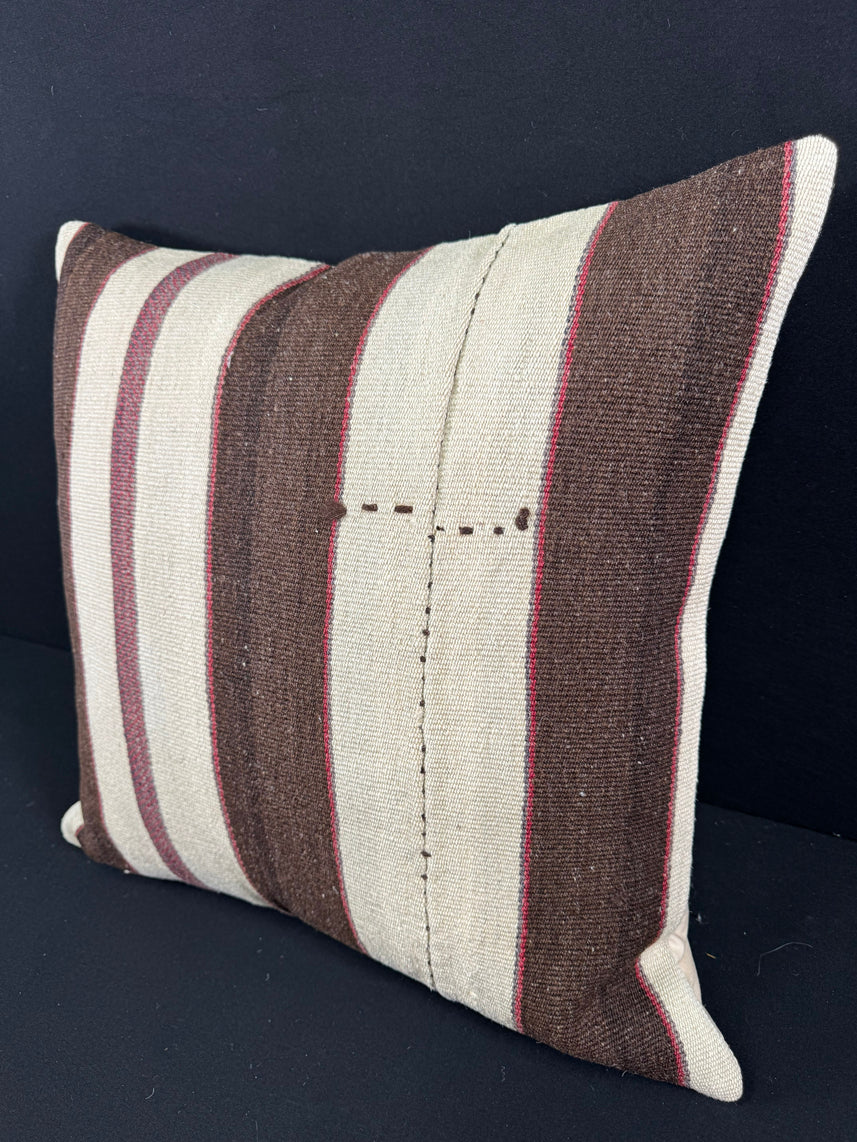 Turkish Hemp Pillow Cushion Natural Beige Brown Pillow Cushion Cover 24x24 #30394