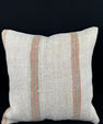 Turkish Hemp Pillow Cushion Natural Beige Rust Pillow Cushion Cover 24x24 #30360