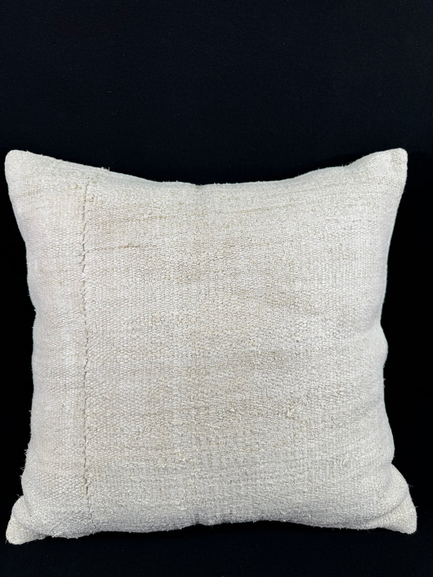 Turkish Hemp Pillow Cushion Natural Beige Pillow Cushion Cover 24x24 #30370