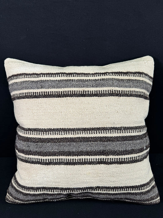 Turkish Hemp Pillow Cushion Natural Beige Gray Pillow Cushion Cover 24x24 #30365