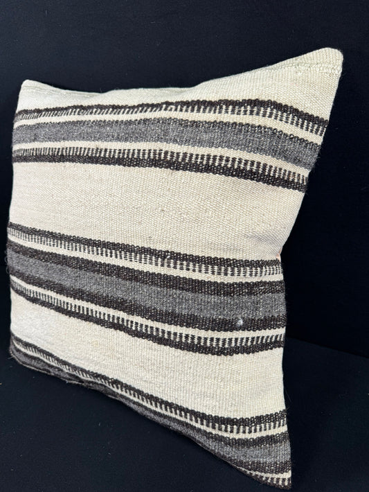 Turkish Hemp Pillow Cushion Natural Beige Gray Pillow Cushion Cover 24x24 #30365