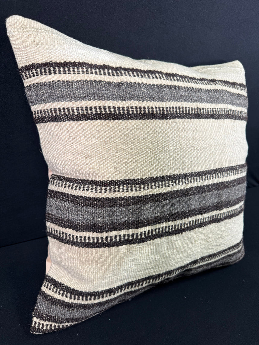 Turkish Hemp Pillow Cushion Natural Beige Gray Pillow Cushion Cover 24x24 #30365