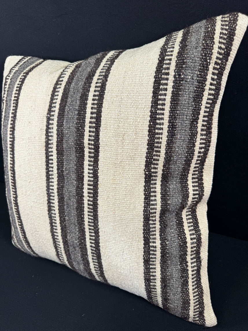 Turkish Hemp Pillow Cushion Natural Beige Gray Pillow Cushion Cover 24x24 #30365