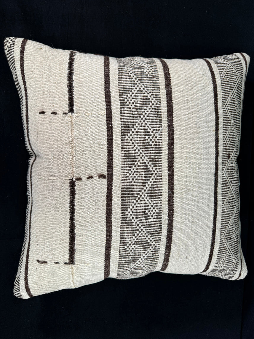 Turkish Hemp Pillow Cushion Natural Beige Brown Pillow Cushion Cover 24x24 #30357