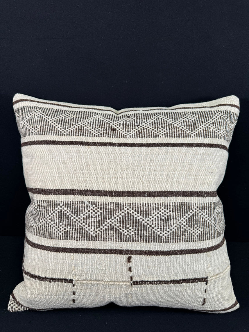 Turkish Hemp Pillow Cushion Natural Beige Brown Pillow Cushion Cover 24x24 #30357
