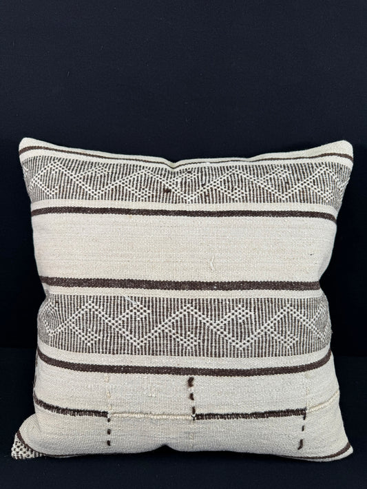 Turkish Hemp Pillow Cushion Natural Beige Brown Pillow Cushion Cover 24x24 #30357