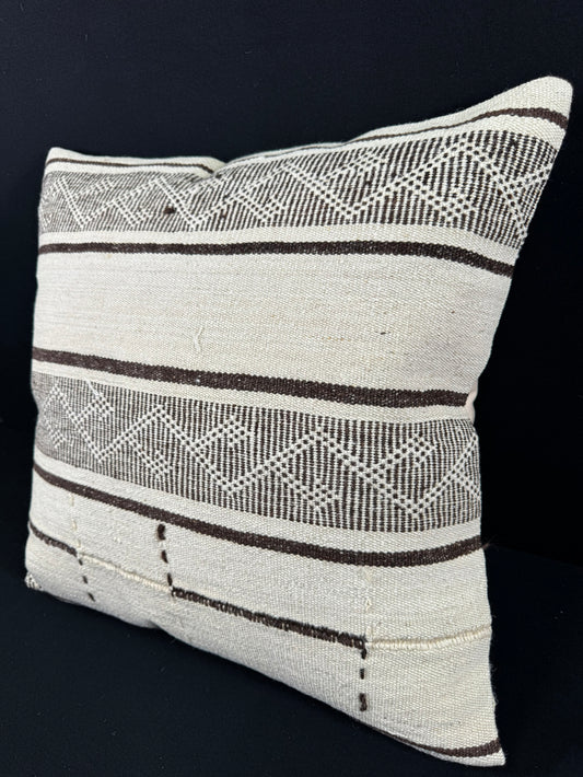 Turkish Hemp Pillow Cushion Natural Beige Brown Pillow Cushion Cover 24x24 #30357