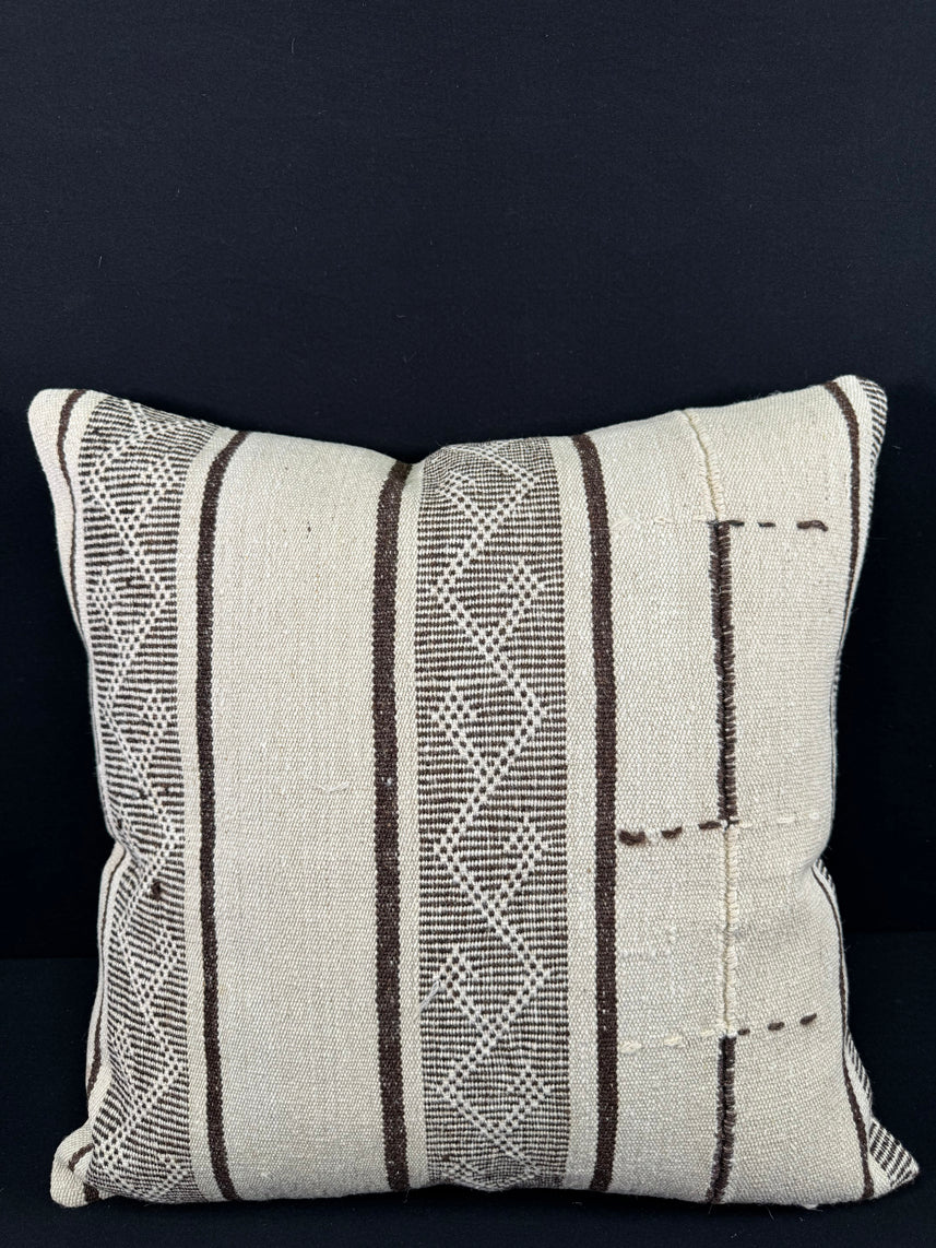 Turkish Hemp Pillow Cushion Natural Beige Brown Pillow Cushion Cover 24x24 #30357