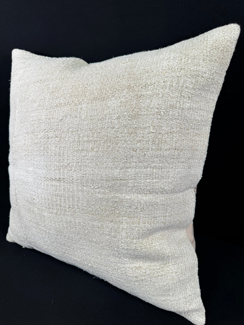 Turkish Hemp Pillow Cushion Natural Beige Pillow Cushion Cover 24x24 #30371