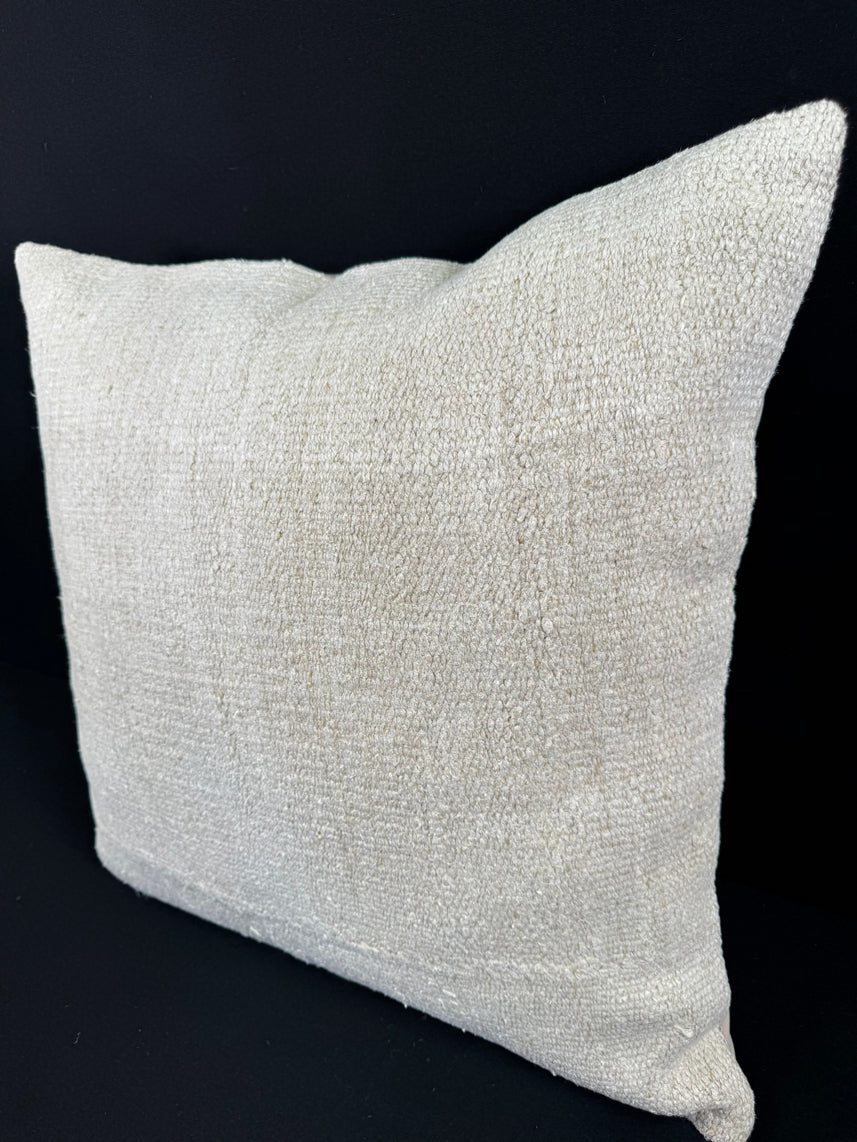 Turkish Hemp Pillow Cushion Natural Beige Pillow Cushion Cover 24x24 #30371