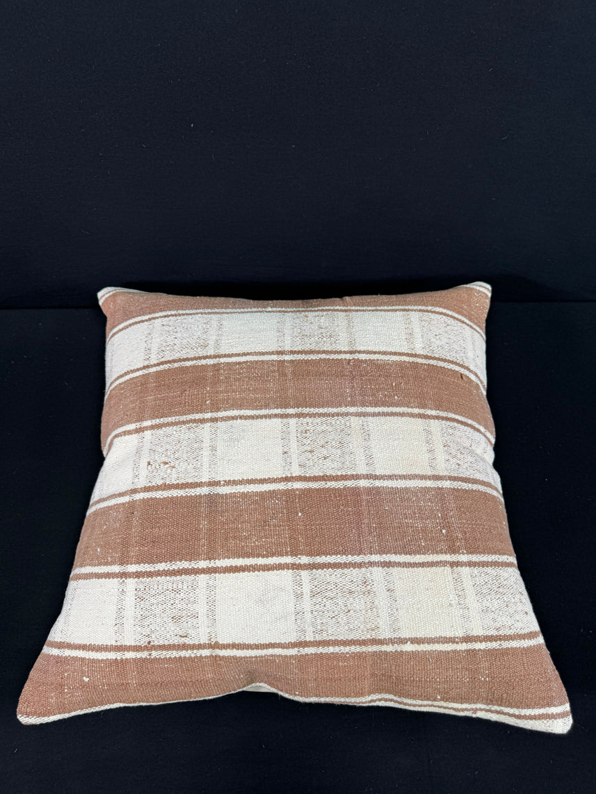 Turkish Hemp Pillow Cushion Natural Beige Brown Pillow Cushion Cover 24x24 #30367
