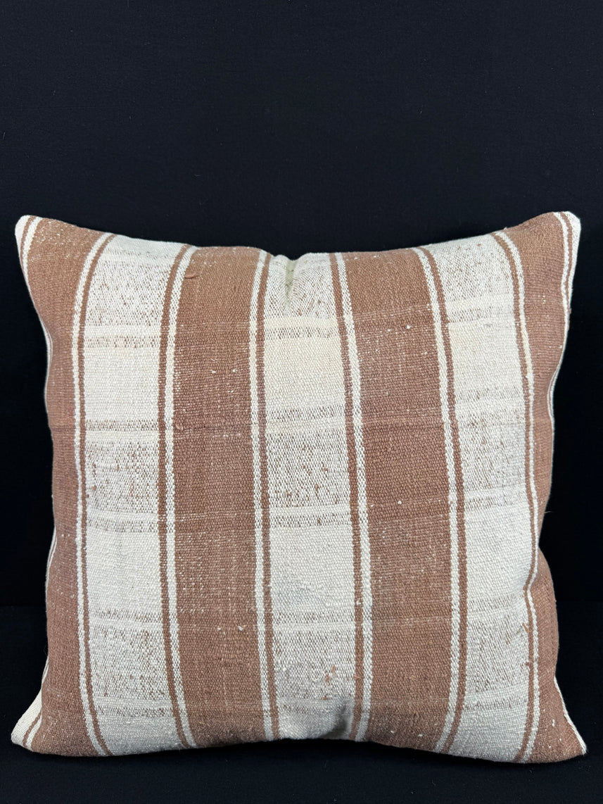 Turkish Hemp Pillow Cushion Natural Beige Brown Pillow Cushion Cover 24x24 #30367