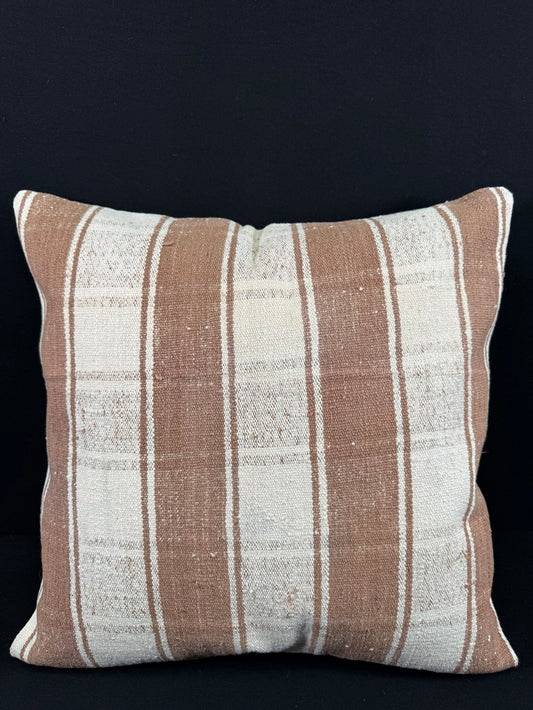 Turkish Hemp Pillow Cushion Natural Beige Brown Pillow Cushion Cover 24x24 #30367