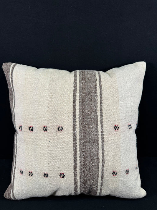 Turkish Hemp Pillow Cushion Natural Beige Dark Brown Pillow Cushion Cover 24x24 #30353