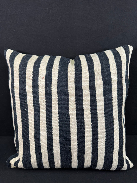 Turkish Hemp Pillow Cushion Natural Beige Black Pillow Cushion Cover 24x24 #30352