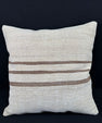 Turkish Hemp Pillow Cushion Natural Beige Brown Pillow Cushion Cover 24x24 #30351
