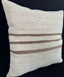 Turkish Hemp Pillow Cushion Natural Beige Brown Pillow Cushion Cover 24x24 #30351