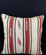 Turkish Hemp Pillow Cushion Natural Beige Red Pillow Cushion Cover 24x24 #30347