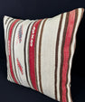 Turkish Hemp Pillow Cushion Natural Beige Red Pillow Cushion Cover 24x24 #30347
